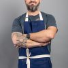 Midnight Blue/Cream Denim Apron